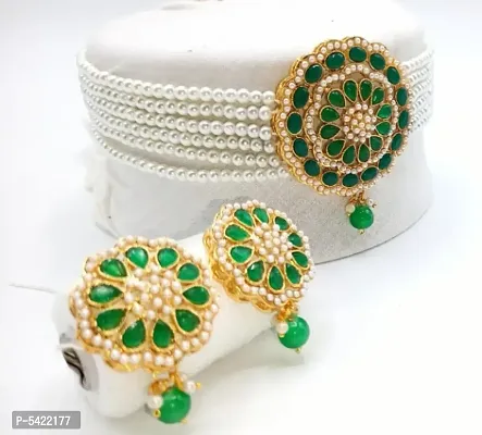 Women's Designer Necklace  Earrings Set-thumb0