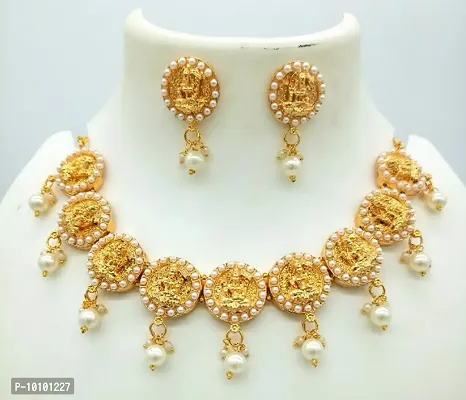 Gold Plated Traditional Special Alloy Jewellery Set