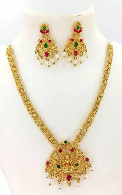 Gold Plated Alloy Rajwadi Beads Jewellery Sets