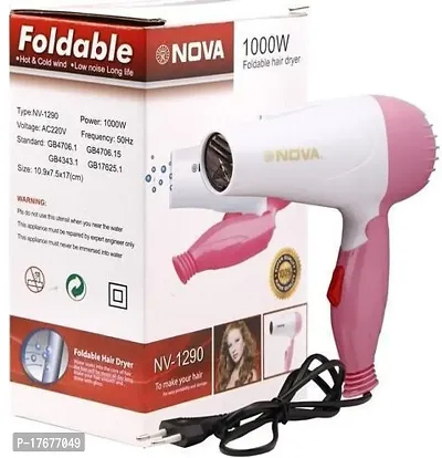 (nova) Salon Grade Professional Foldable Perfect Hair Dryer  (1000 W, Multicolor) Pack of 1-thumb0