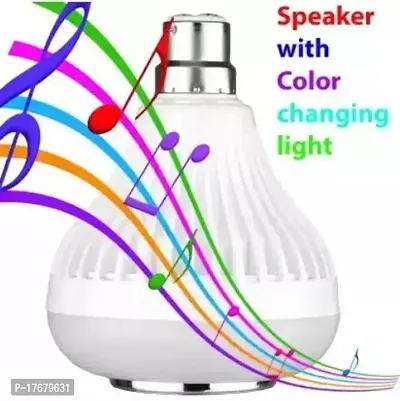 LED MUSIC BULB B22 LED LIGHT BULB WITH BLUETHOOTH SPEAKER RGB CHANGING COLOR LAMP BUILT-IN AUDIO SPEAKER PACK OF 1-thumb0