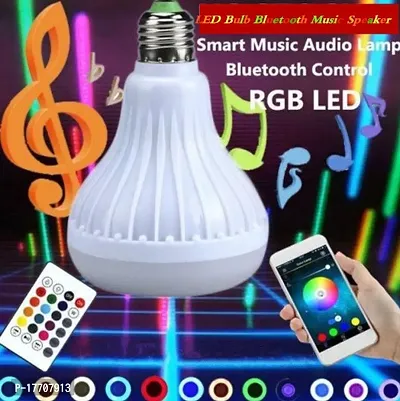LED Music Light Bulb, E27 and B22 led Light Bulb with Bluetooth Speaker RGB Self Changing Color pack of 1
