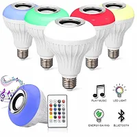 smart bulb with 12w multi colour bluetooth controlled music disco type self changing colour lamp flashlight music light (Pack of 1)-thumb1