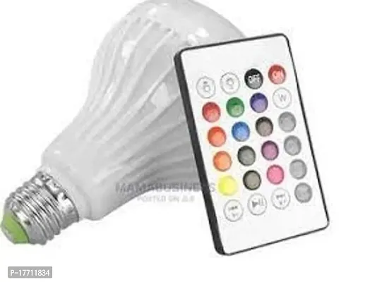 smart bulb with 12w multi colour bluetooth controlled music disco type self changing colour lamp flashlight music led light bulb pack of 1