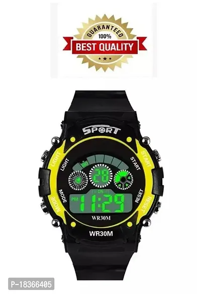 Attractive Fancy Unisex Waterproof 7 Light Digital Multifunctional Watch For Kids Boys And Girls (Pack of 1)-thumb0