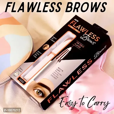 Flawless Brows Women's Portable Safe Painless  Eyebrow Trimmer Facial Hair Remover Pack of 1