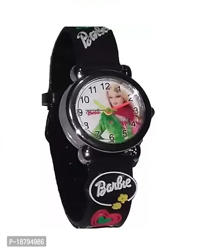 Kids Barbie Analog Silicon Strap Multicolor Cartoon Character Round Dial Watch For Girls For Type of Casual And Party-Wear Watch Pack of 1-thumb0