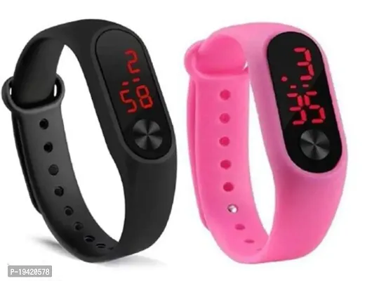 Kids Digital Wrist Band Watch For Kids Pack of 2