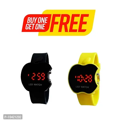 New Trendy Apple Cut Shape Watch For Boy's  Girl's Pack of 2 BUY 1 GET 1 FREE Watches.