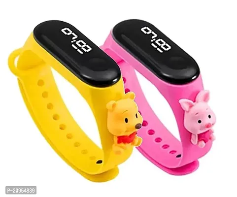 Classic Toy M2 Digital Band Wrist Watch For Kids (Pack of 2)-thumb0