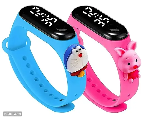 Kids Digital Silicon Band Toy M2 Wrist Watch (Pack of 2)