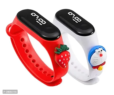 New Digital Toy M2 Band Watch For Kids Boy's  Girl's (Pack of 2)-thumb0