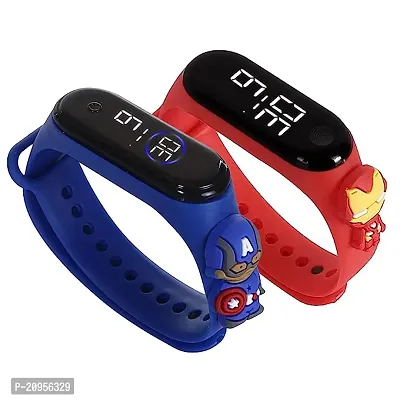 Silicon Digital Kids Toy M2 Band Wrist Watch (Pack of 2)