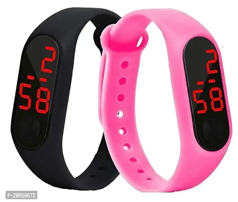 New Band Digital Wrist Watch For Kids Boys  Girls (Pack of 2)