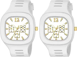 Attractive Unique Design Stylish New Analog Mans Watch (Pack of 2)-thumb1