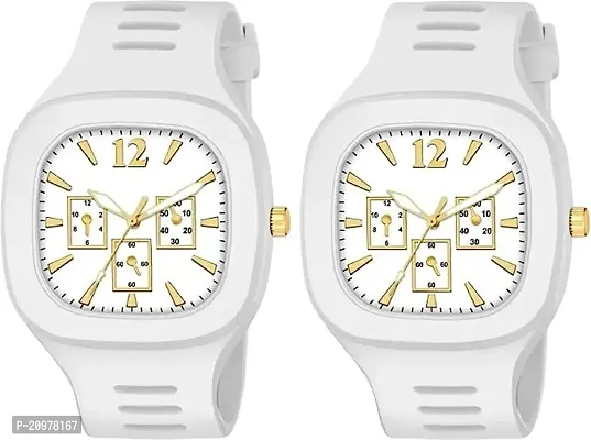 Attractive Unique Design Stylish New Analog Mans Watch (Pack of 2)-thumb2