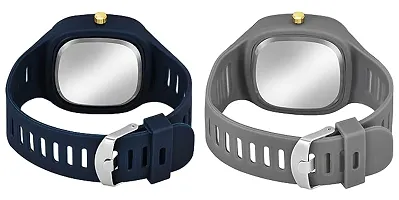 New Mans Analog Square Dial Watches (Pack of 2)-thumb2