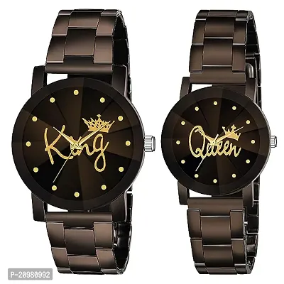 Queen  King Dial Magnetic Belt Combo Women's and Girl's Watches Pack of 2-thumb0