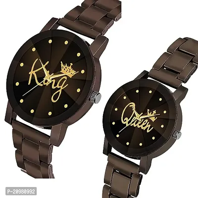 Queen  King Dial Magnetic Belt Combo Women's and Girl's Watches Pack of 2-thumb3