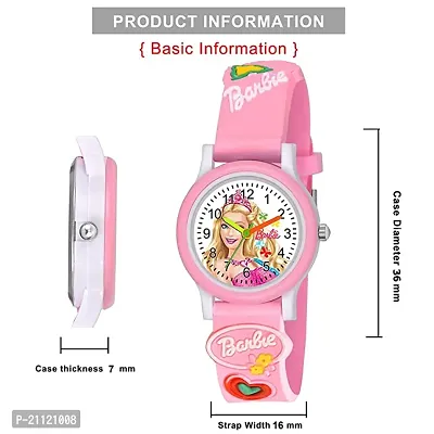 Barbie Pink Strap White dial Analog Wrist Watch (Pack of 1) Analog Watch - For Girls.-thumb4