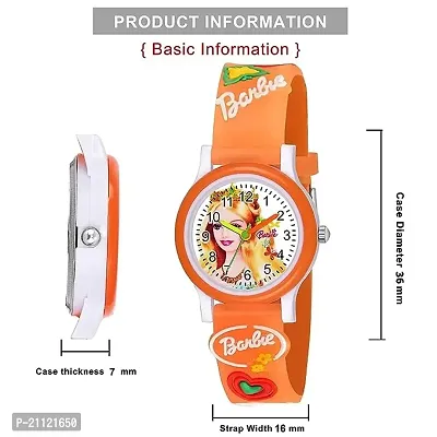 New Barbie Orange Design Watch For Girl Analog Watch - For Girls (Pack of 1)-thumb0