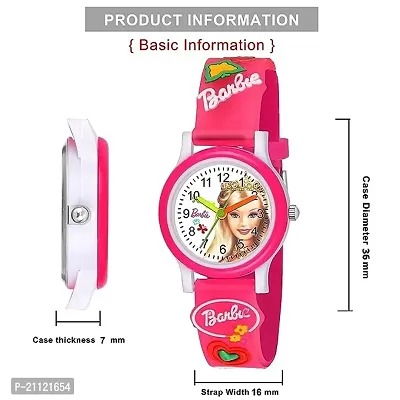 New Barbie Dark-Pink Design Watch For Girl Analog Watch - For Girls (Pack of 1)