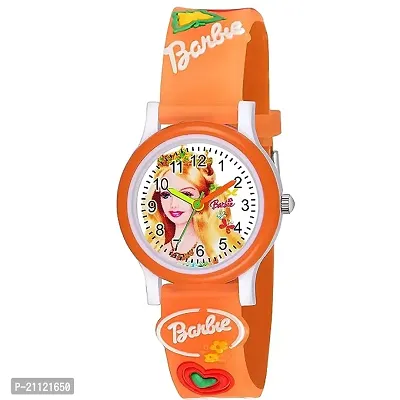 New Barbie Orange Design Watch For Girl Analog Watch - For Girls (Pack of 1)-thumb4