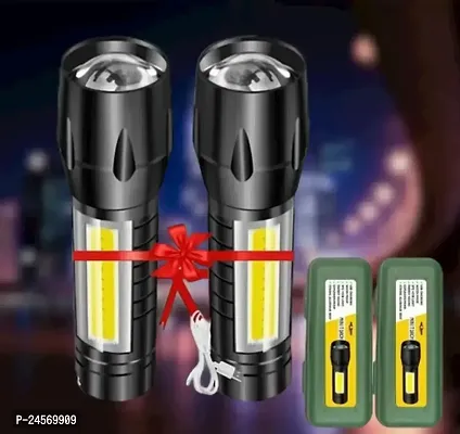 Zoomable Full Metal Body Flash light Torch Pack of 2