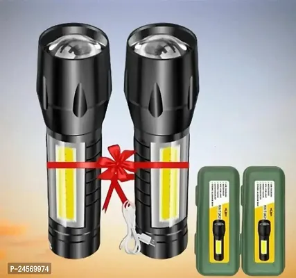 Mini Flash light Torch Home / Outdoor USB Charging Torch (Pack of 2)