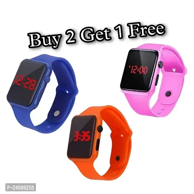Latest Trending Men and Women watches Best Quality smart Watch Classy Digital Watch Wrist Watch Sports Watch LED Band for Kids, Boys and Girls (BUY 2 GET 1 FREE)-thumb0