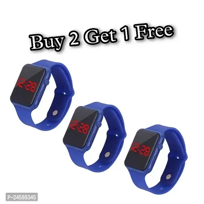 Square Big LED Digital Watch for Boys Kids Watch for Girls Watch Wrist Watch Unisex (BUY 2 GET 1 FREE))-thumb0