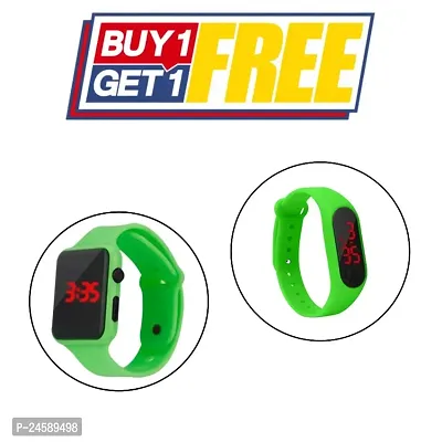 Square LED Digital Watch With Band Wrist Watch For Kids (BUY 1 GET 1 FREE)-thumb0
