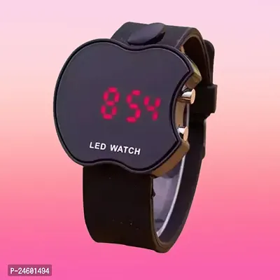 Fancy Pro Apple Shape LED Digital Watch with Soft Band for Kids Girls/Boys - Good Gift for Kids.-thumb0