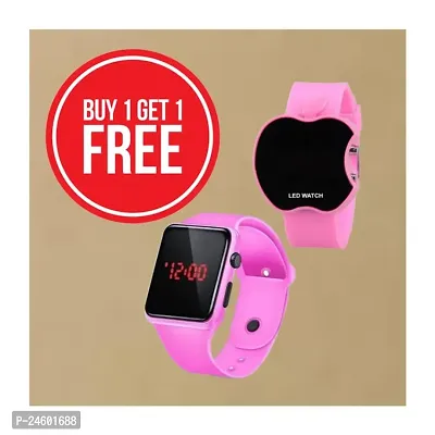 New Apple Cut Shape Watch With Square Digital LED Watch For Kids (BUY 1 GET 1 FREE)