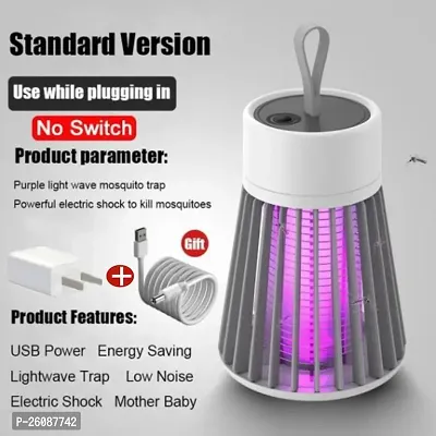 New Electric Shock Mosquito Lamp Purple Light Fly Trap DC 5V USB Killer Mute LED Night Light Mosquito Killer Pest Control-thumb0