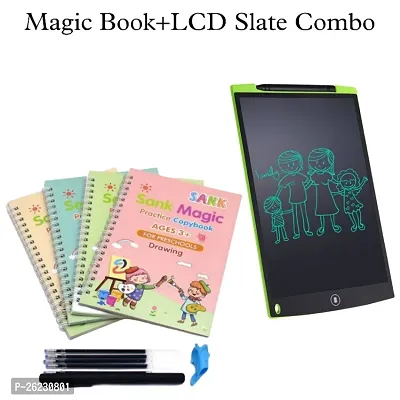 Writing Tablet and Childrens Magic Book Combo Writing Pad and Childrens Magic Book Multicolour
