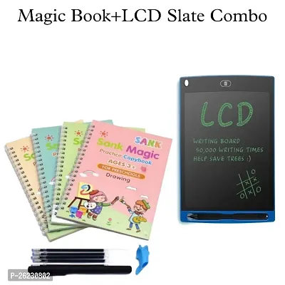 Writing Tablet and Childrens Magic Book Combo Writing Pad and Childrens Magic Book Multicolour-thumb0