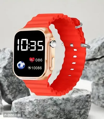 LED Display Fashionable Watch Sports Square Kids, Boy  Girls-Digital Watch for Kids-thumb0