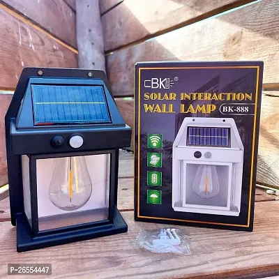 Solar Wall Lights Solar-Powered Lanterns Decorative Solar Lights Waterproof Solar Lamps Outdoor Solar Lamps Motion Sensor Solar Lights Hanging Solar Lights Black-thumb0