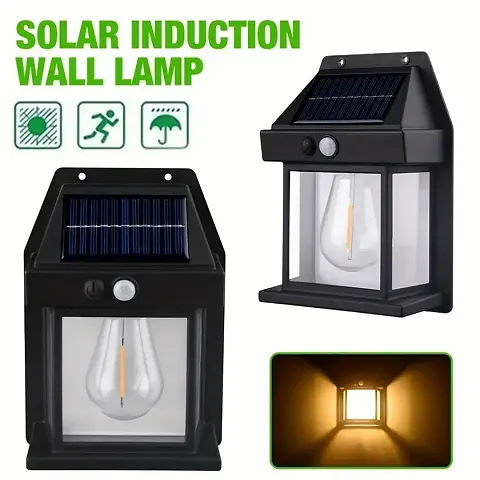 Solar Wall Lights Outdoor, Wireless Dusk to Dawn Porch Lights Fixture, Solar Wall Lantern with 3 Modes  Motion Sensor, Waterproof Exterior Lighting with Clear Panel