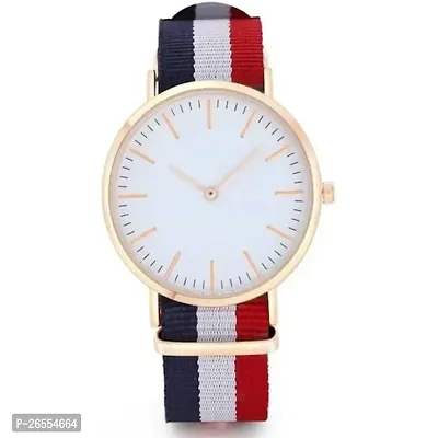 New Analog Round White Dial Watch For Man  Woman (Pack of 1)-thumb0