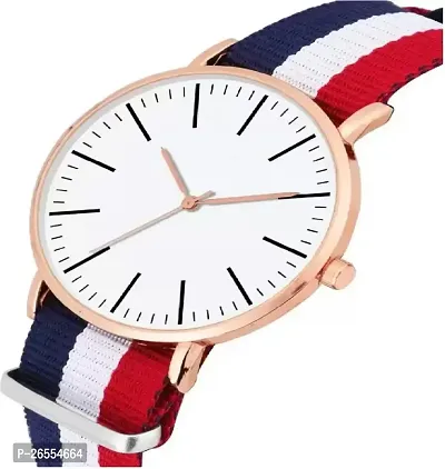 New Analog Round White Dial Watch For Man  Woman (Pack of 1)-thumb2