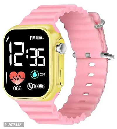 Classy Digital Watch Wrist Watch Kids,Boys, Girls Touch Screen Digital Look Trendy Unique Strap Watch (Pack of 2)-thumb3