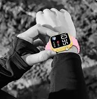 Classy Digital Watch Wrist Watch Kids,Boys, Girls Touch Screen Digital Look Trendy Unique Strap Watch (Pack of 2)-thumb3