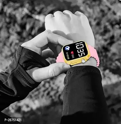 Classy Digital Watch Wrist Watch Kids,Boys, Girls Touch Screen Digital Look Trendy Unique Strap Watch (Pack of 2)-thumb4