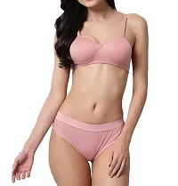 Emerce Women's Cotton Padded Non-Wired Half Cup Padded Bra and Panty Set,Honeymoon Lingerie Set-thumb1