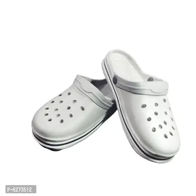 Stylish EVA White Solid Crocs For Men-thumb2