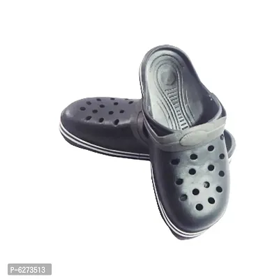 Stylish EVA Silver Solid Crocs For Men-thumb2