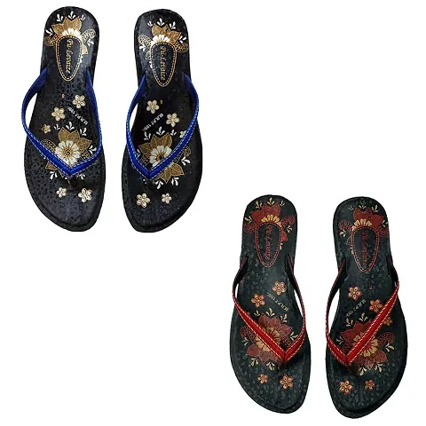 Combo Unique Trendy Women PU Slipper