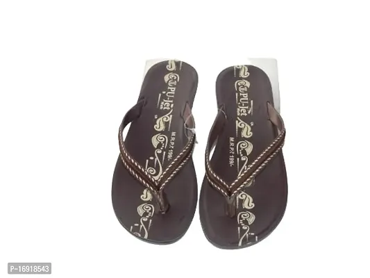 Brown Coloured Synthetic Sandals For  Women